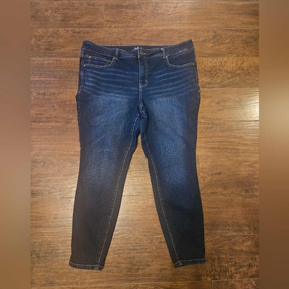 Womens Plus Maurices Ever Flex High Rise Jeans Sz 22W ShortExcell Dark Wash.  28